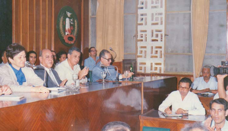 1989 - المنوفية - شبين الكوم - إفتتاح نظام المزايا - الصياد - فتحي الكومي - محمد حسن - د. اّمال عثمان